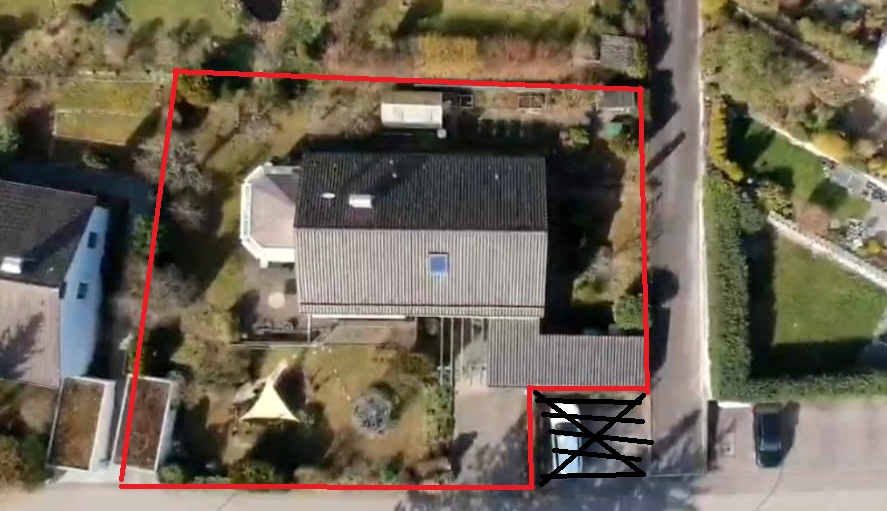 Grundstück von oben