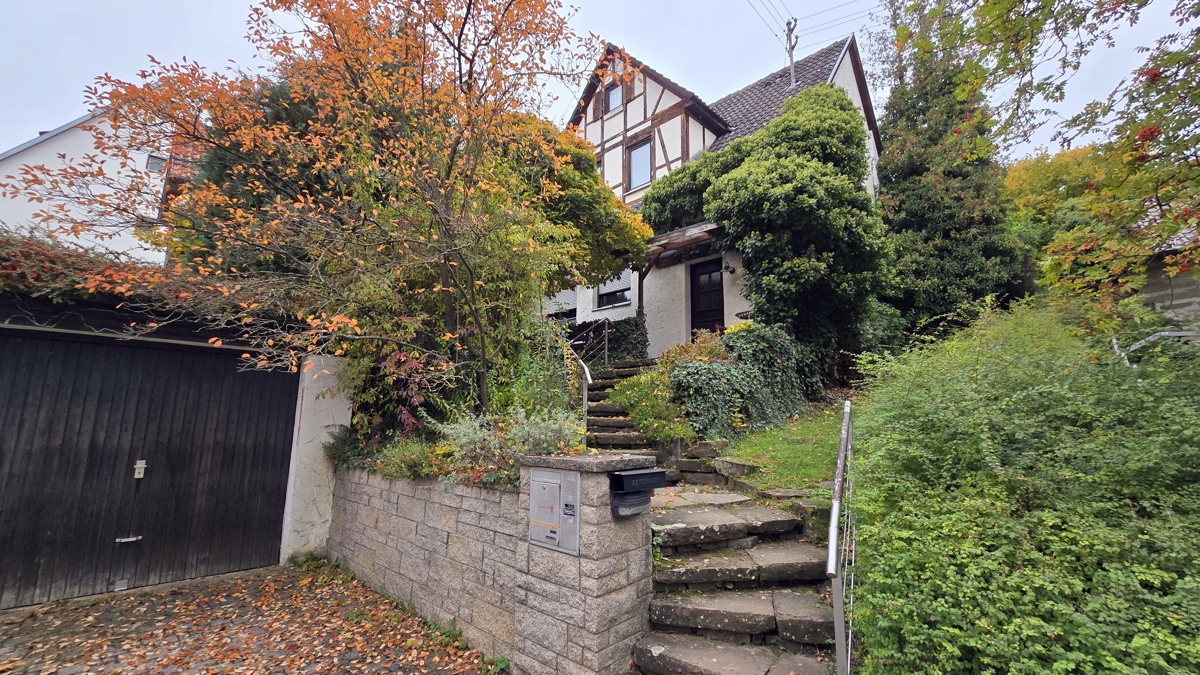 Garage und Zugang zum Haus