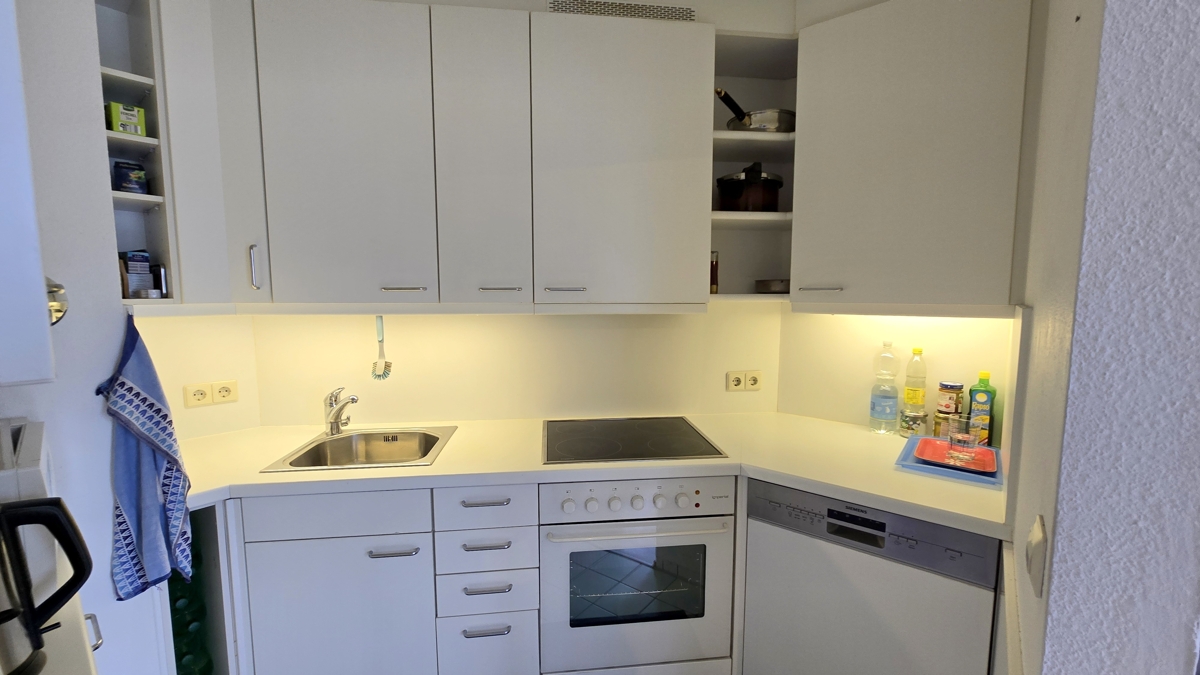 Küche mit Einbauküche